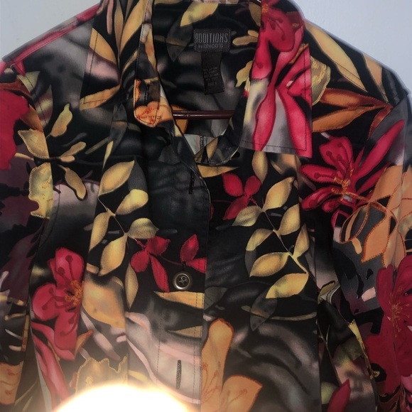 Chico's Additions Floral blouse/ jacket. Vibrant colours ,  preloved - Picture 3 of 7